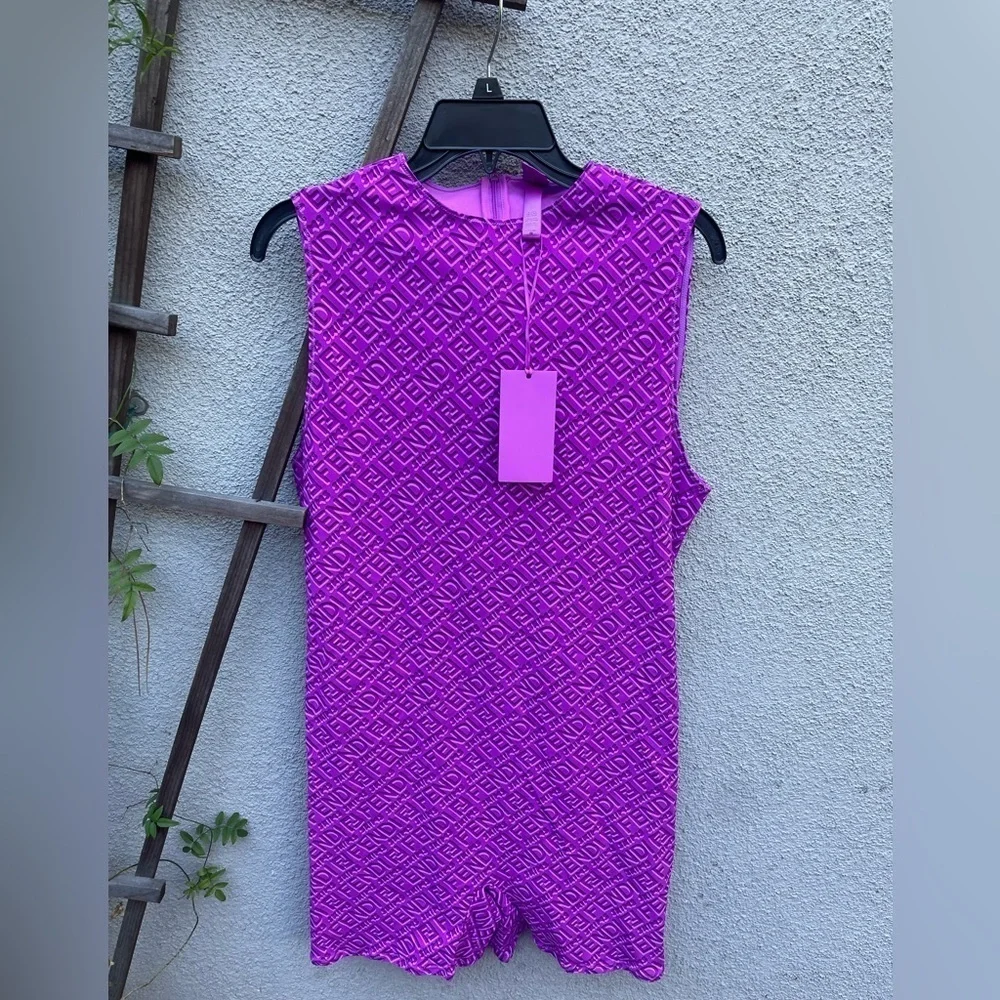 FENDI x SKIMS Sleeveless Mid Thigh Bodysuit in Colorado New with Tags! - Picture 6 of 13